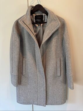 J. Crew Light Heather Gray stadium cloth Wool Peacoat Jacket